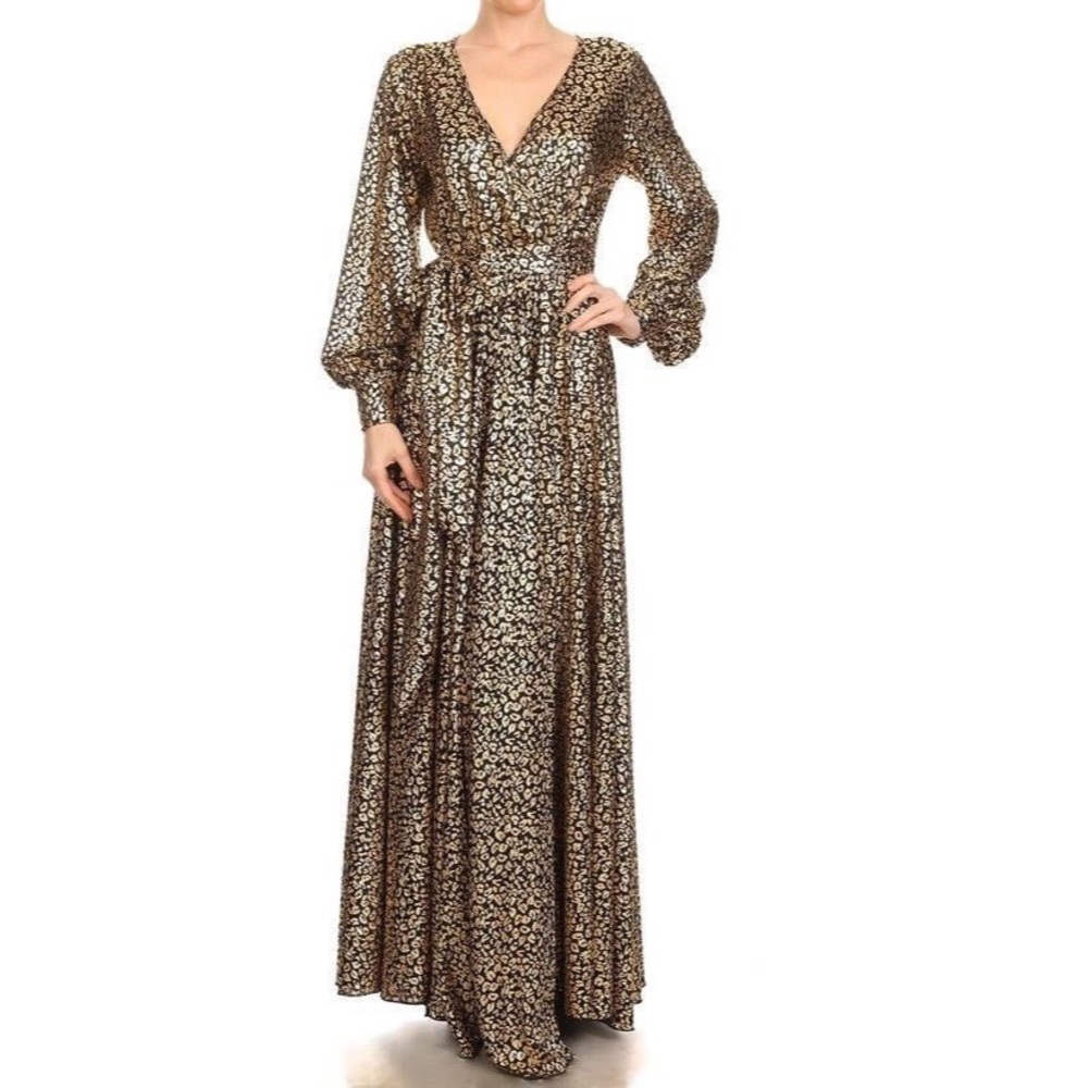 Gold Metallic Maxi dress